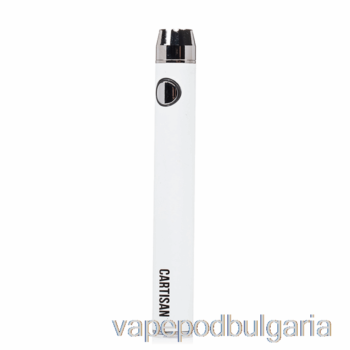 Vape 10000 Дръпки Cartisan бутон Vv 900 Dual Charge 510 батерия [микро] бяла